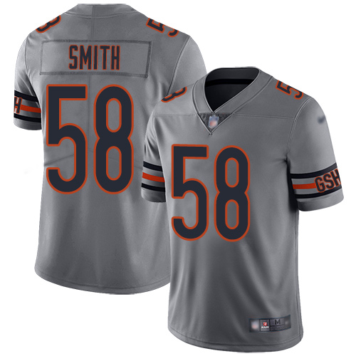Chicago Bears Limited Silver Men Roquan Smith Jersey NFL Football #58 Inverted Legend->youth nfl jersey->Youth Jersey